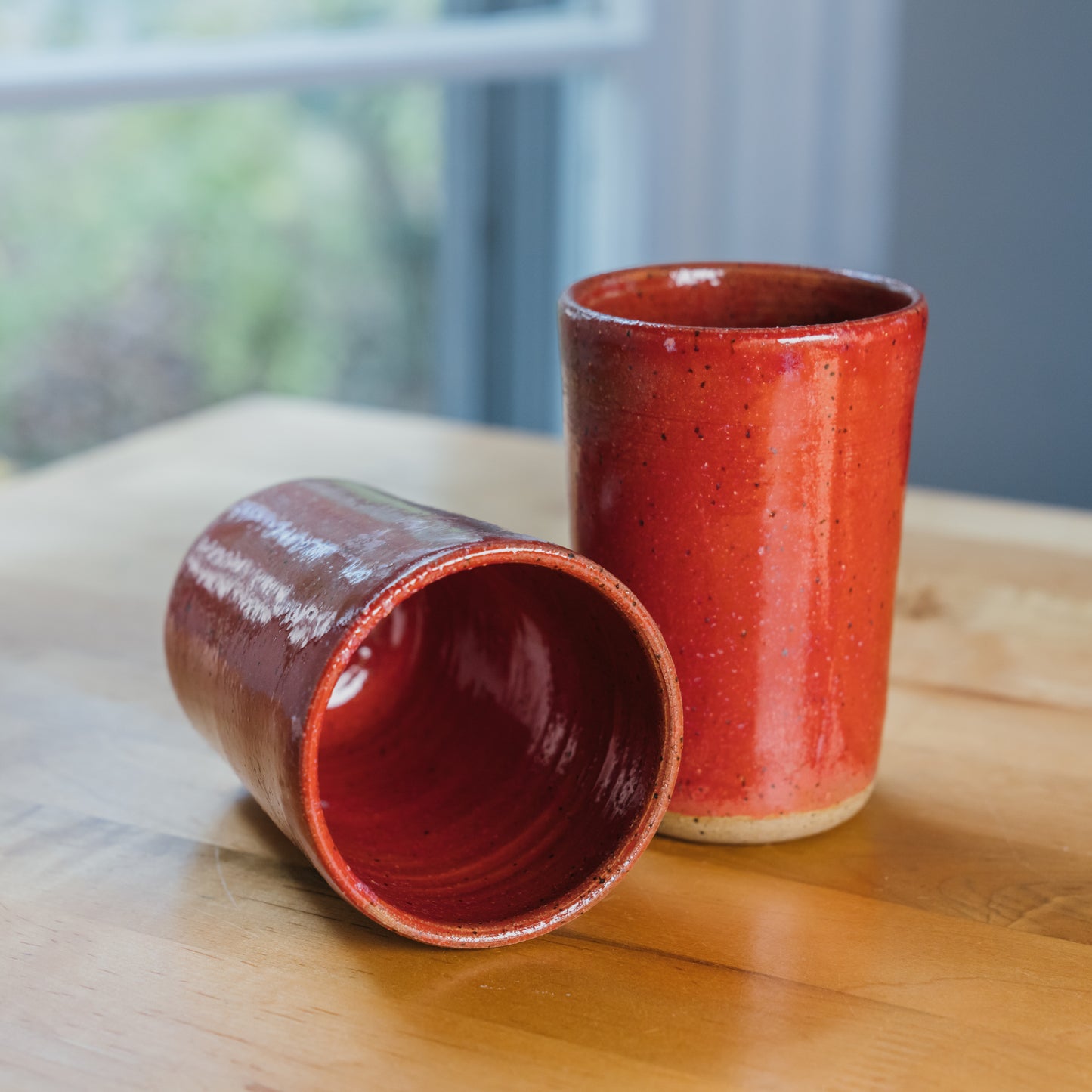 Red Shimmer Tumblers (Pair)