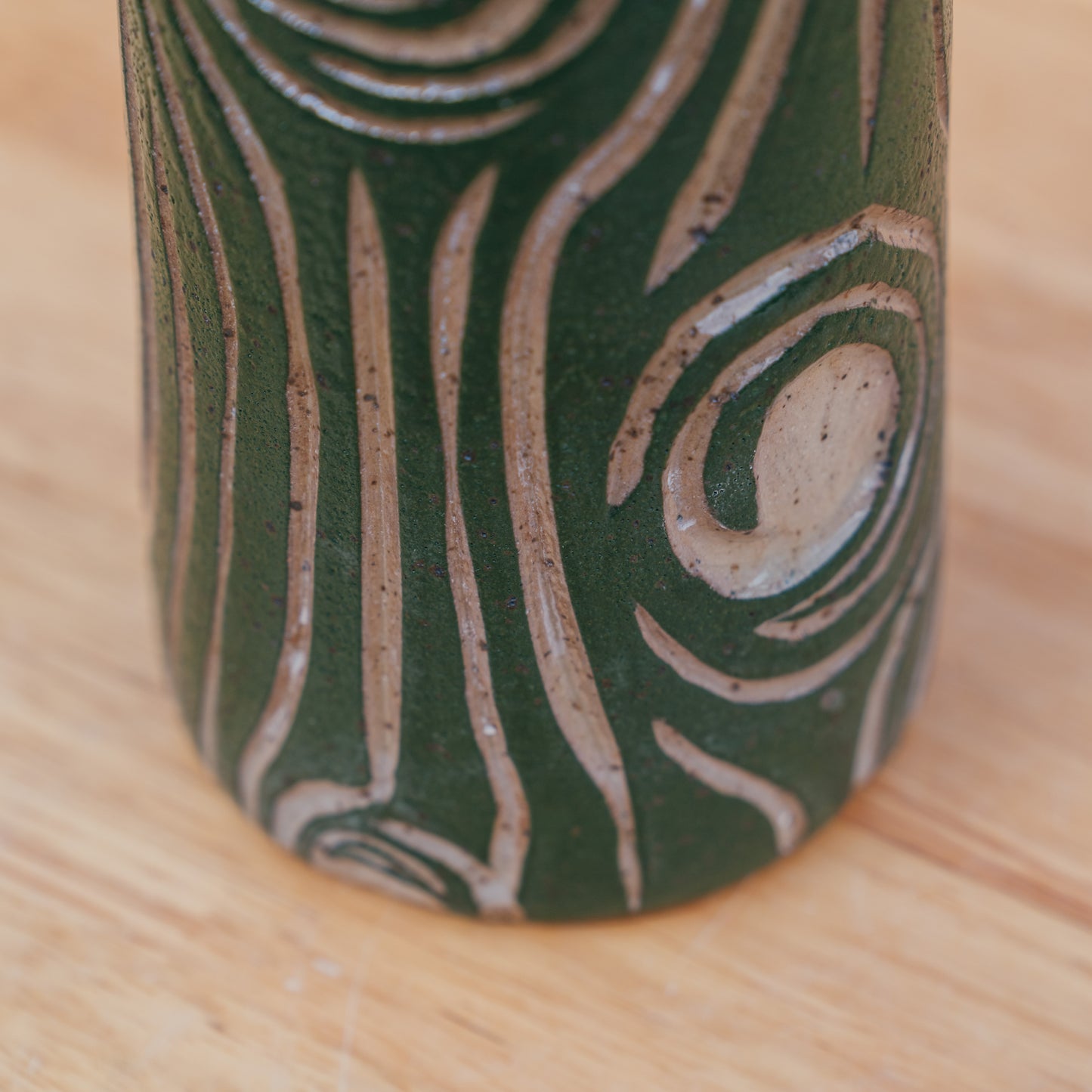 Wood Grain Carved Vase