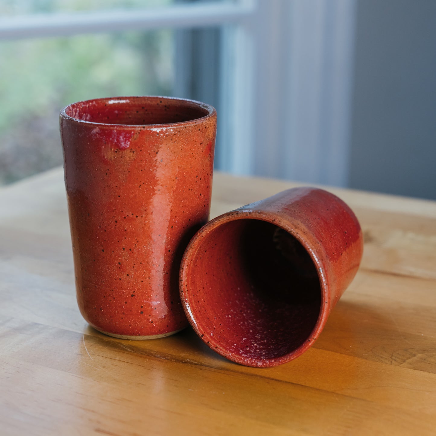 Red Shimmer Tumblers (Pair)