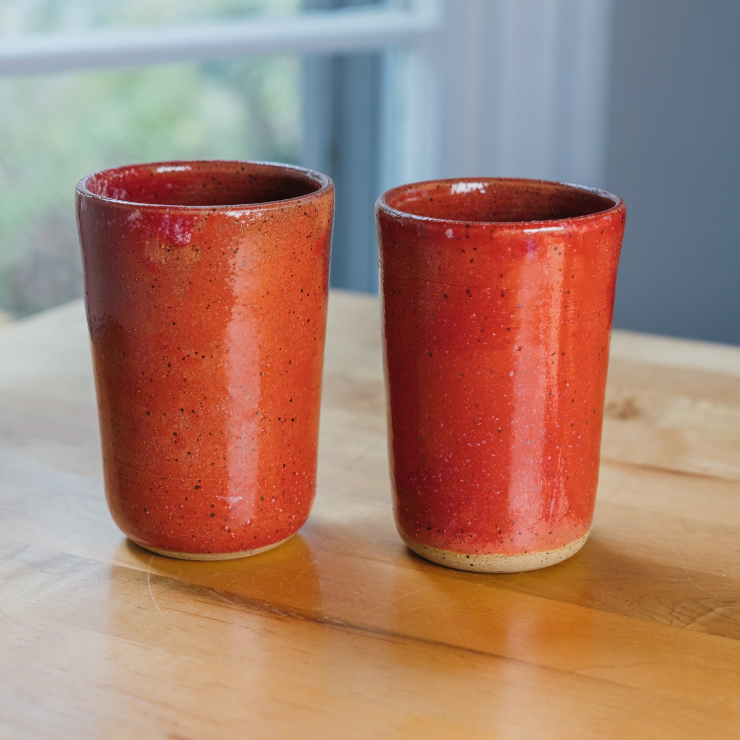 Red Shimmer Tumblers (Pair)