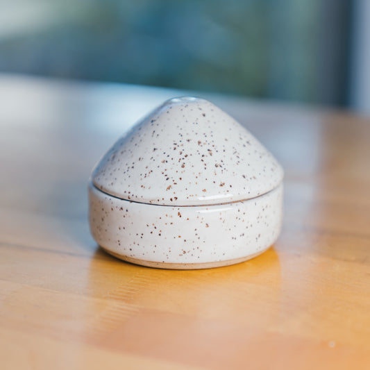 White Dome Lidded Pot