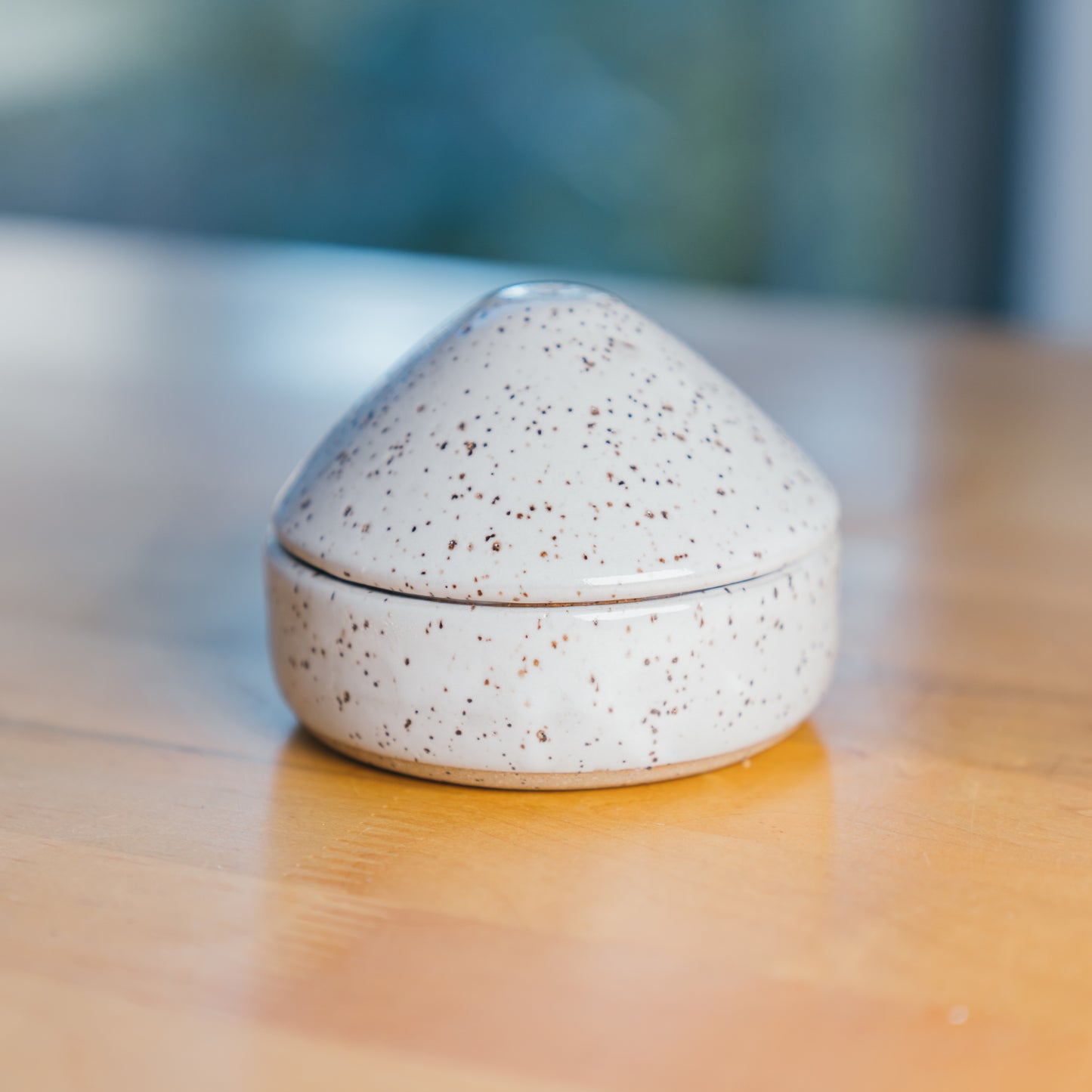 White Dome Lidded Pot