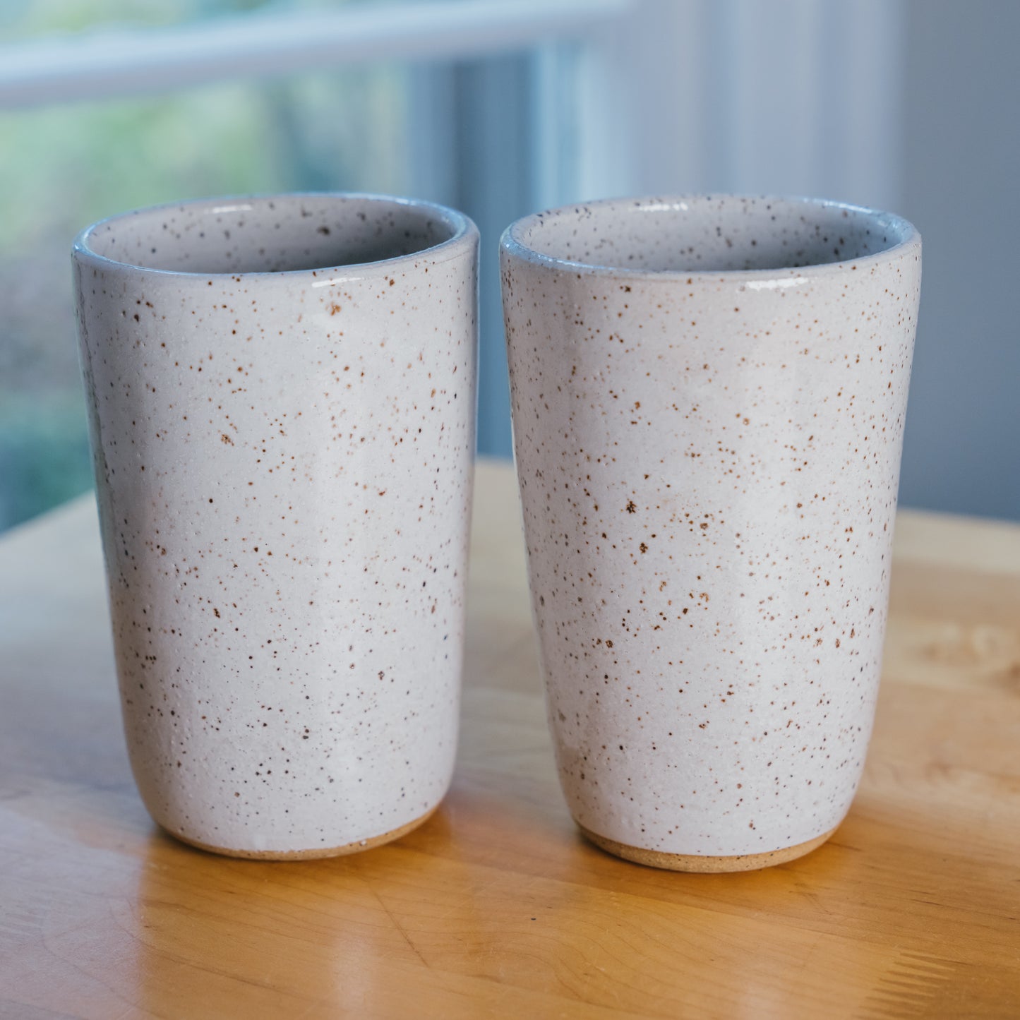 Tall White Tumblers (Pair)