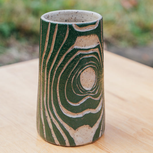 Wood Grain Carved Vase