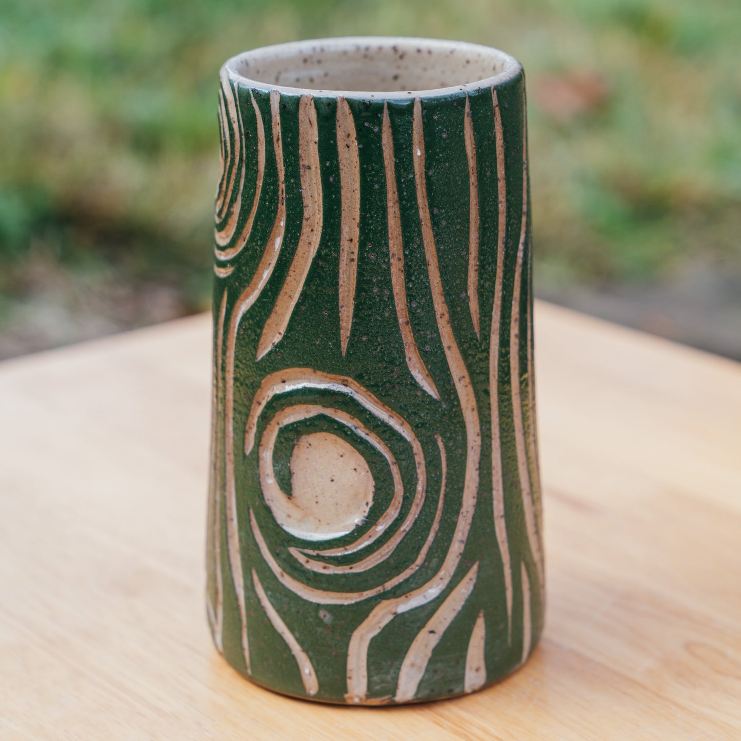 Wood Grain Carved Vase