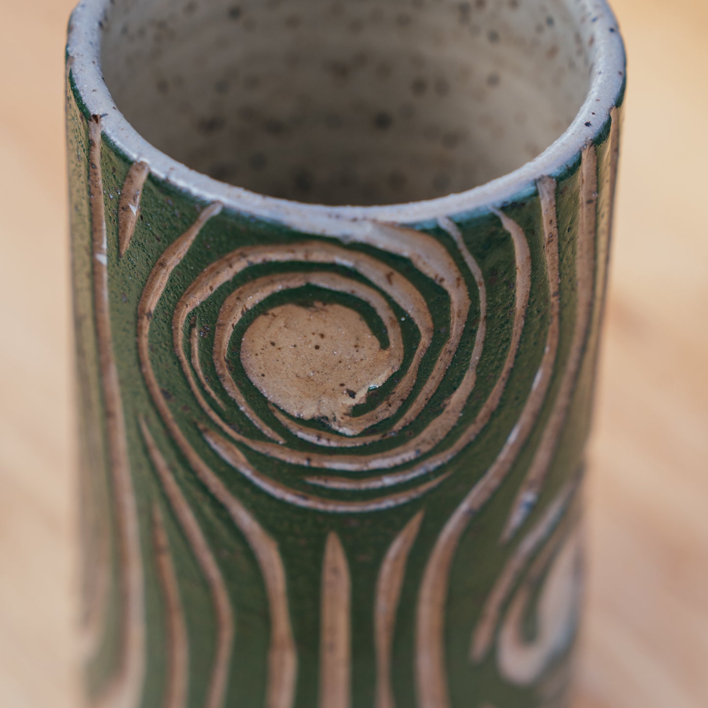 Wood Grain Carved Vase