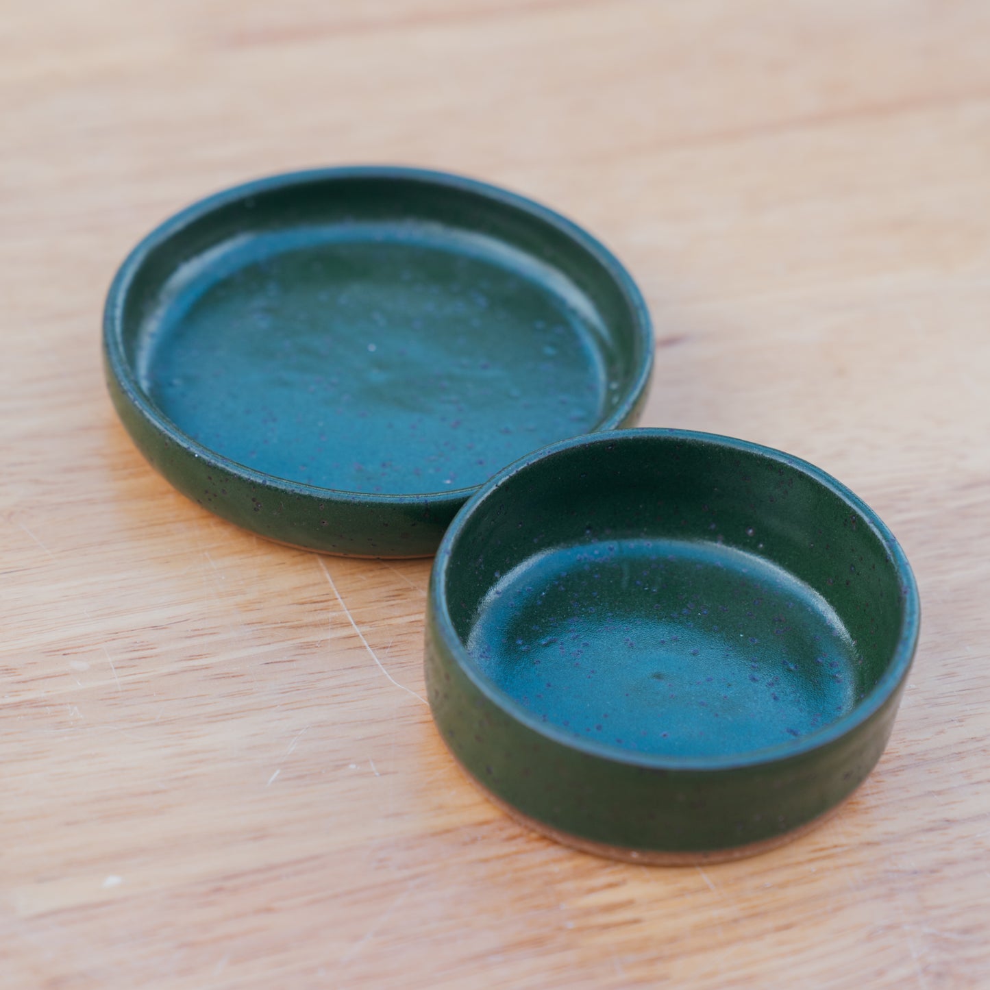 Forest Green Trinket Dishes