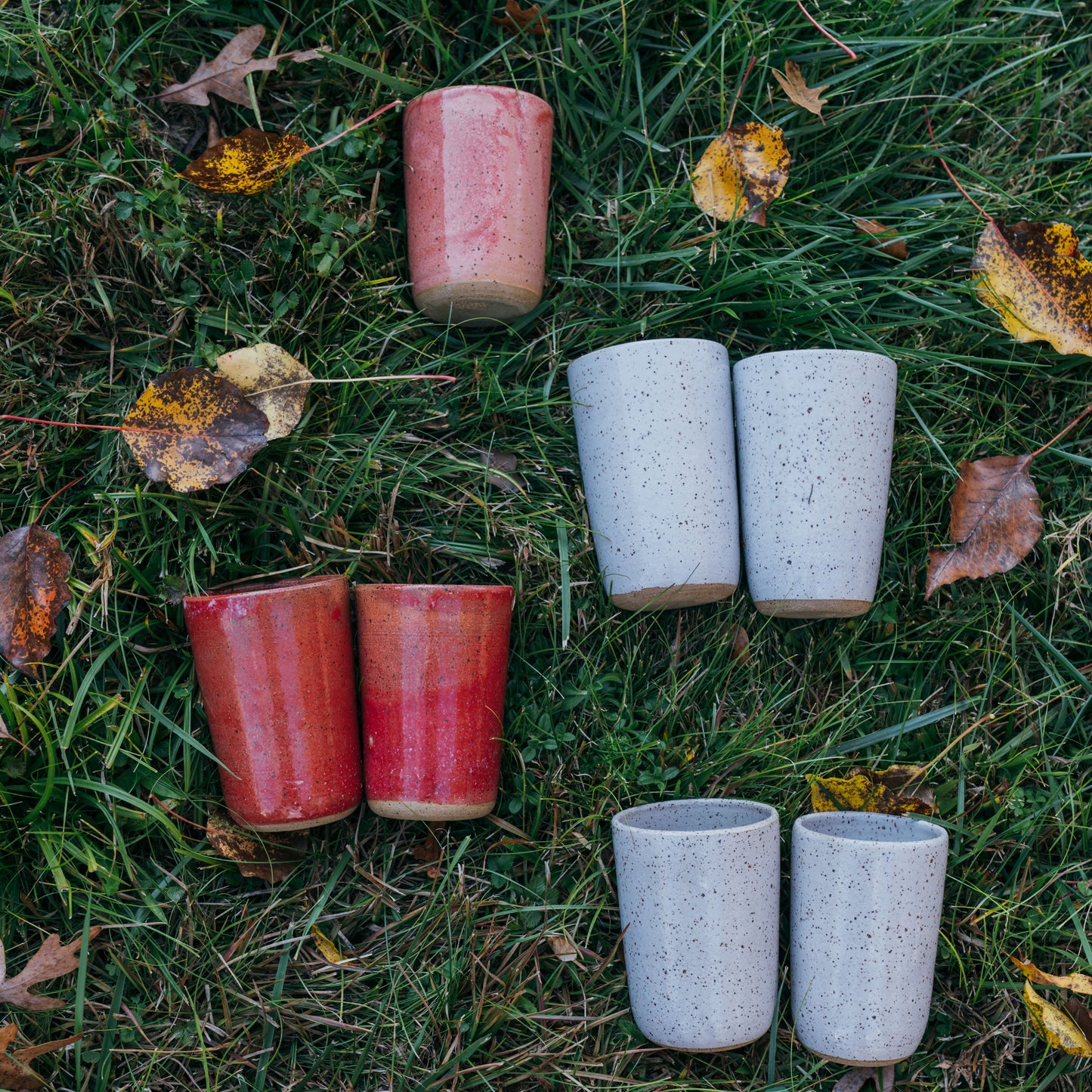 Tall White Tumblers (Pair)