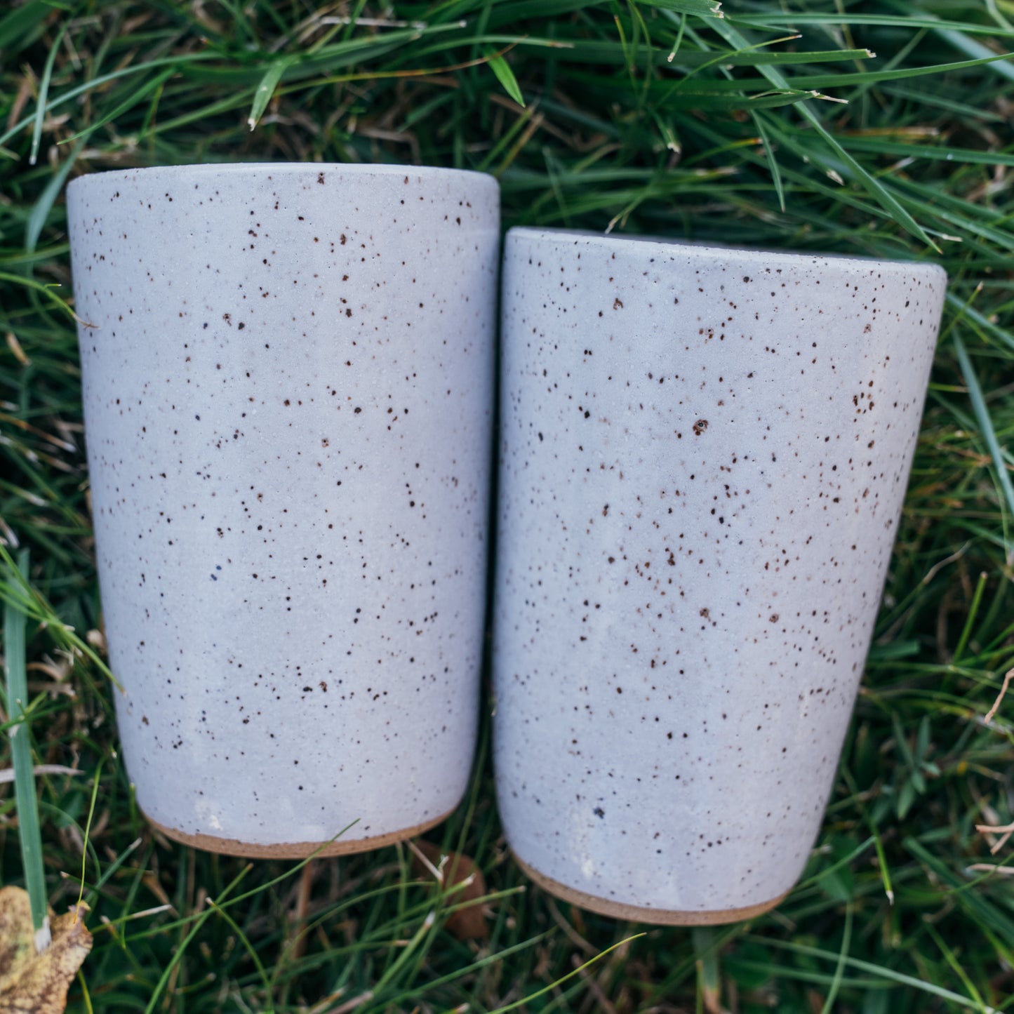 Tall White Tumblers (Pair)