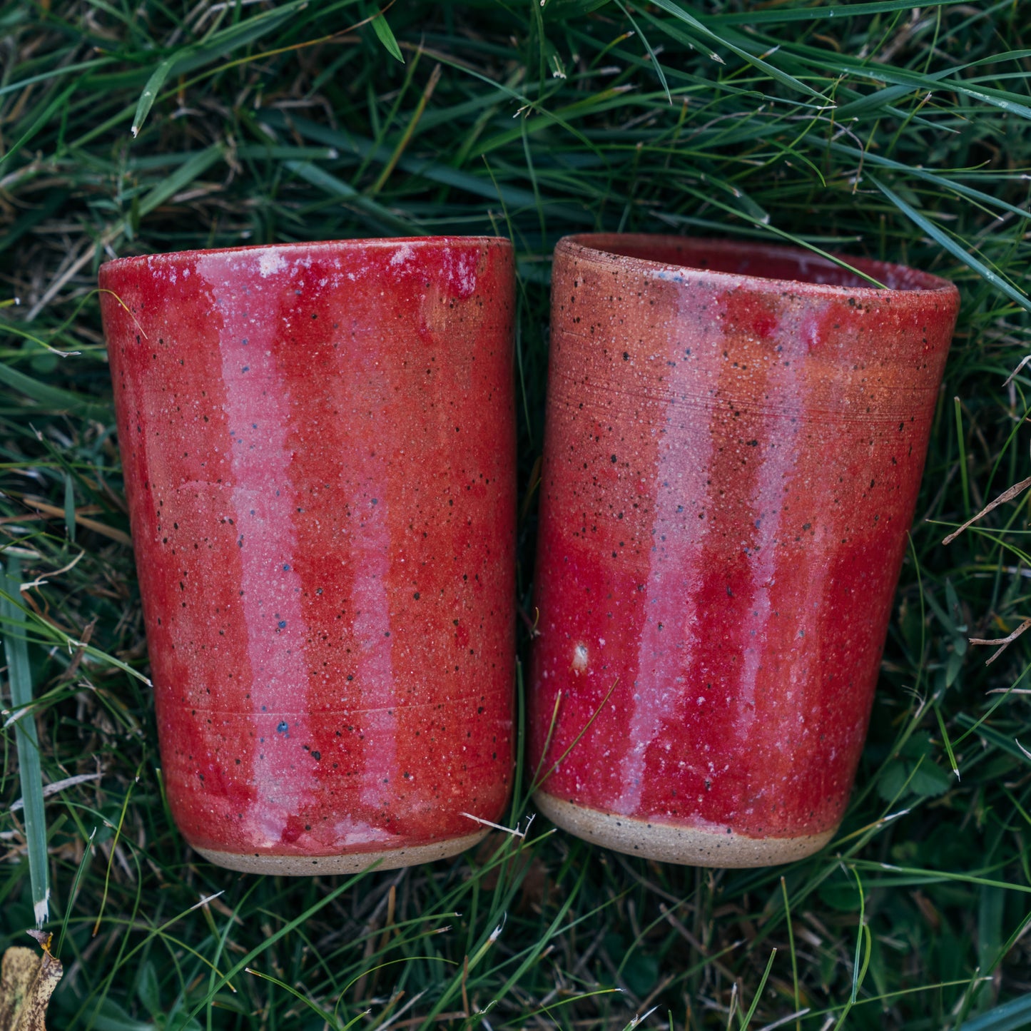 Red Shimmer Tumblers (Pair)